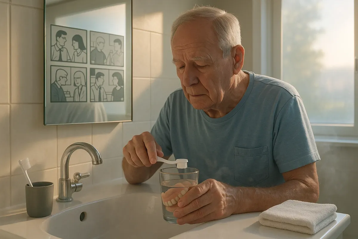 The Art of a Quiet Ritual: What “Everyday” Comics Reveal About Elevated Denture Hygiene