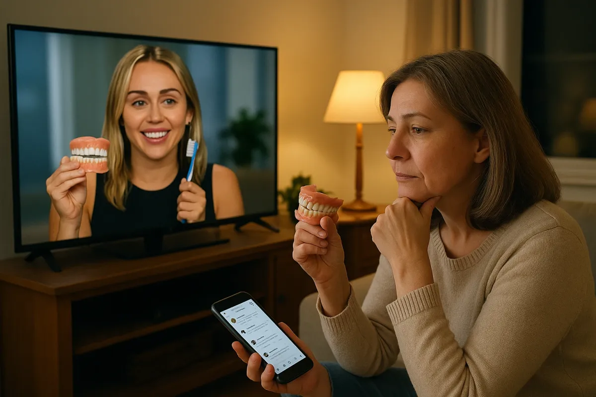 When Smiles Go Viral: What Miley Cyrus’s “New Teeth” Moment Reveals About Everyday Denture Care